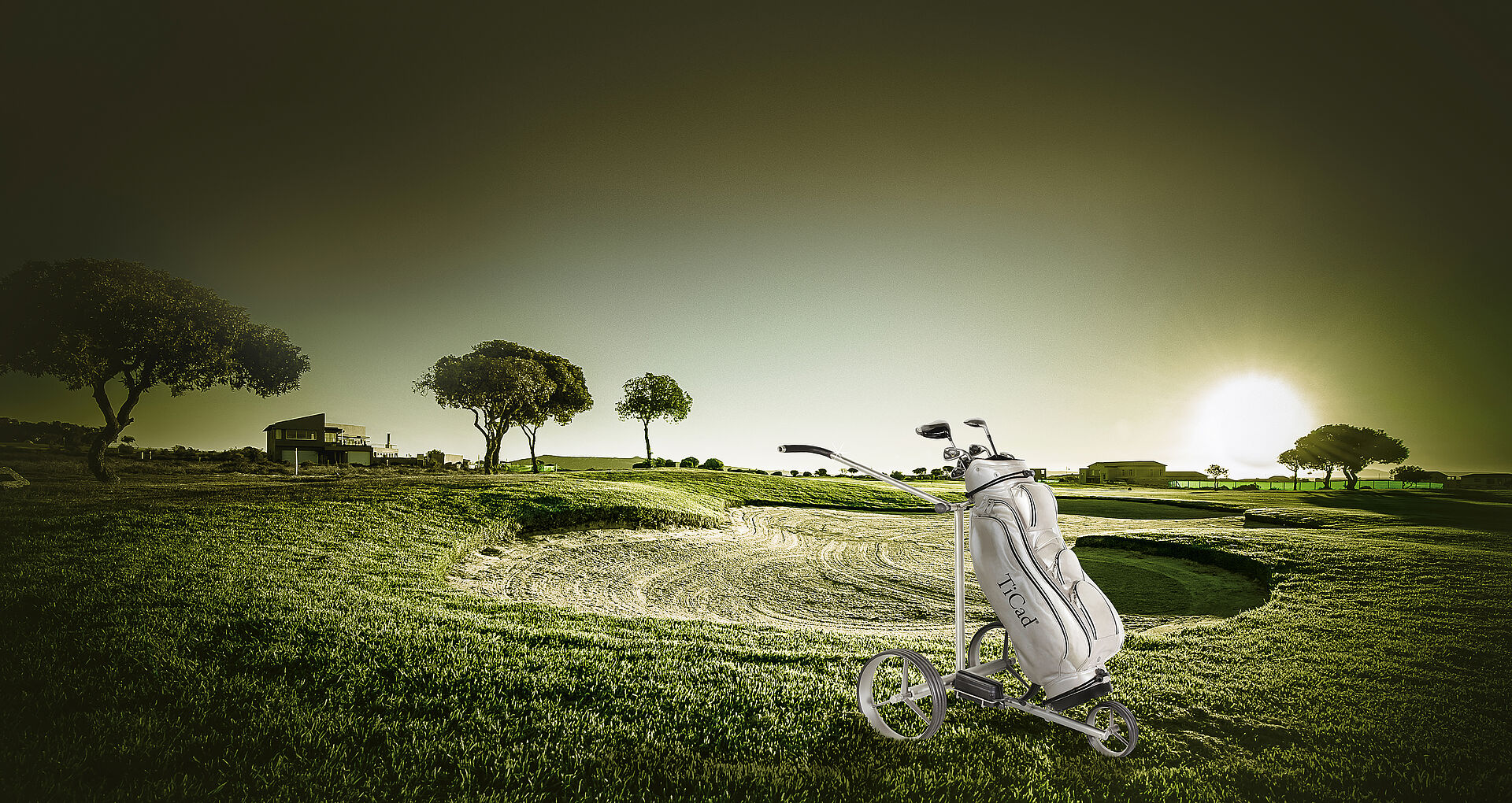 Lichtgewicht en wendbare golftrolley